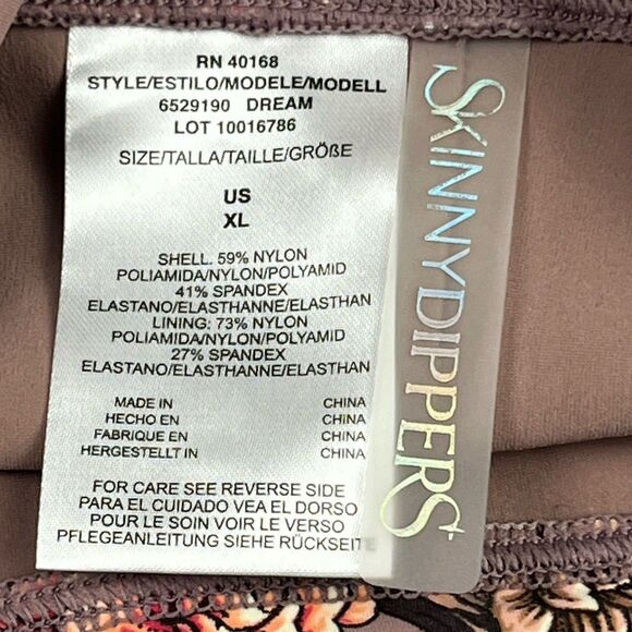 Skinny Dippers Miraclesuit Bikini High Waist Bottoms Floral XL Cottage Core New - Picture 4 of 6